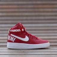 桃子代購～潮品Nike Supreme x Nike Air Force 1High空軍壹號休閒鞋高筒鞋滑板鞋男鞋女鞋