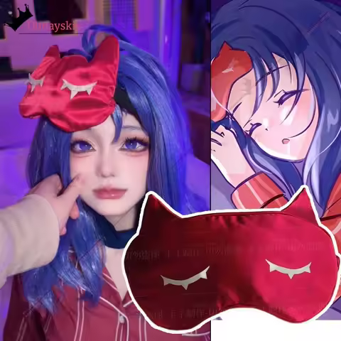 MiSide Crazy Mita Cosplay Game Cosplay Costume Red Eye Mask Eyeshade Cover Role-playing Eye Mask Wom