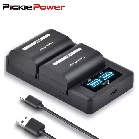 Pickle Power 2850mAh LP-E6P Battery for Canon EOS R5 Mark II, Charger for LPE6P, LP-E6, LP-E6N, LP-E