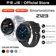 1 Year Warranty [PEJE Z123] Smart Watch 1.52 "Large Round Screen Blood Pressure Blood Oxygen Monitor