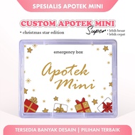 Custom Pharmacy Mini Super Box P3K Sticker Gift - Christmas Star