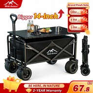 WTHB 400L Outdoor Wagon Trolley Heavy Duty Foldable Camping Cart Portable Shopping Cart Troli