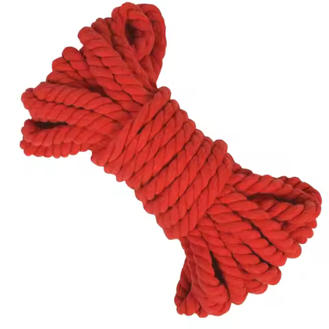 4/5/10M Red Sewing 3 Shares Twisted Cotton Cords 5-20mm Bag Belt Macrame Cord Knapsack Braided Rope 