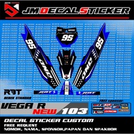 DECAL Sticker DECAL RBT TERBARU VEGA R NEW MOTOR RBT BEBEK MODIF SUPERMOTO YZ CRF KLX KX KTM RBT new