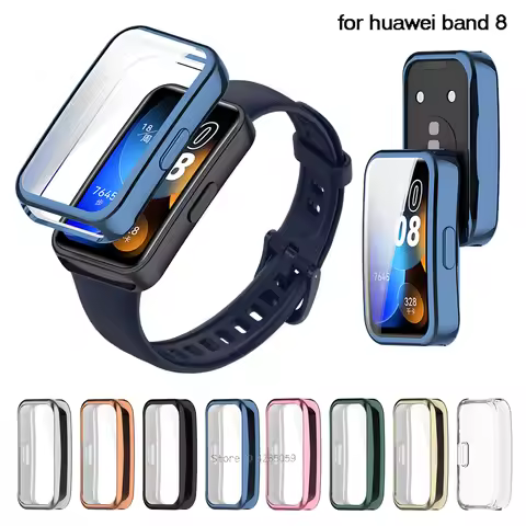 New Screen Protector Case for Huawei Band 8 Full Coverage Bumper Soft TPU Protective Case Cover for 