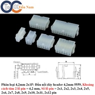 Header wire connector 4.2mm 5559 2x1P 2x2P 2x3P 2x4P 2x5P 2x6P 2x7P 2x8P 2x9P 2x10P 2x11P white plas