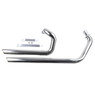 [MHUS] Motorcycle For Yamaha Virago XV 535 XV 400 Exhaust Pipe Chrome Drag Pipes Full Muffler System