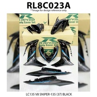 Rapido Cover Set Yamaha LC135 V8 Sniper-135 (37) Black Red Yellow Accessories Motor Body Set LC135 V