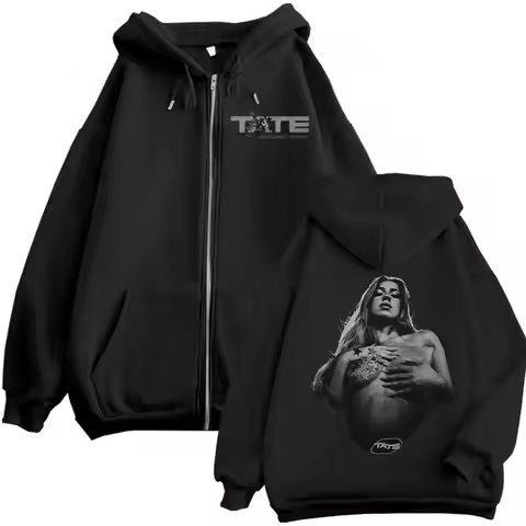 Tate McRae Aesthetic Graphic Zipper Hoodie So Close To What New Album Zip Up Sweatshirt Men Women Au