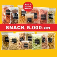 EH840 [BELI 6 GRATIS 1] Aneka Cemilan Juara Snack Serba 5.000 Keripik Kacang Kue Kering Astor Basren