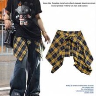 American-Style Vintage Checkered Toilet Curtain - Women's Half-Length Skirt With A One-Piece Inner L
