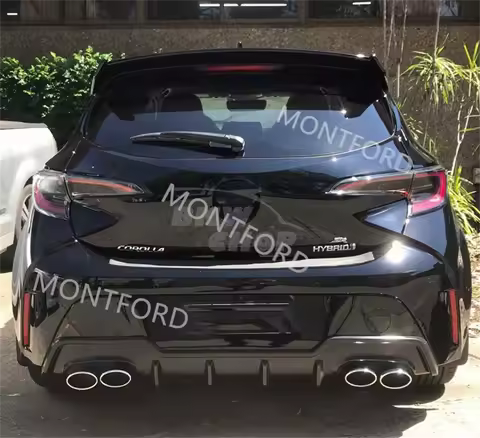 Carbon Fiber Rear Diffuser Bumper Spoiler Guard Protector Skid Plate Cover 3PCS For Toyota Corolla H