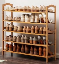 全城熱賣 - 家用簡易實木收納鞋櫃(原色五層90cm)