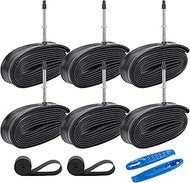 YunSCM 4-Pack 28 700C Road Bike Tubes 700x25-32C FV60mm Long Presta Valve 700C Wheels Road Bicycle T