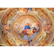 7x5ft Fabric Church Backdrop The Ceiling Fresco of Assumption of Virgin Mary Photography Background 