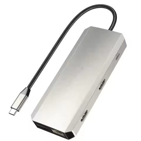 USB C Dock Quad Monitor 12-In-1 4K Docking Station Multiport Adapter for MacBook, Dell XPS, Lenovo T