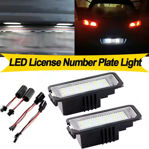 2PCS For VW Passat CC 3C B6 B7 Polo MK3 MK4 6N2 9N 9N3 Scirocco LED License Number Plate Light 12V W