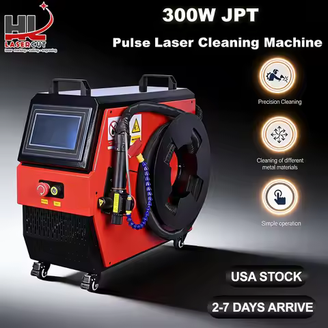 300W JPT Pulse Laser Cleaning Machine Rust/Oil/Paint Remove for Metal/Wood/Tire Laser Cleaner
