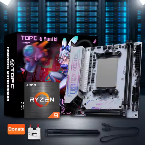 TOPC Ryzen AMD R9 8945HX/7945HX/7845HX Mini-ITX Motherboard Combo DDR5 6200MHz M.2 PCIe4.0 WiFi6 BT5