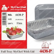 Foil Tray Mychef 4438-P 5Set With Lid