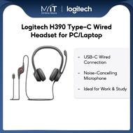 Logitech H390 Type-C Wired Headset for PC/Laptop, Stereo Headphones with Noise Cancelling Microphone