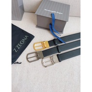CHA ** Zegna Zegna Men's Belt Belt Belt Calfskin Belt Width 3.5cm