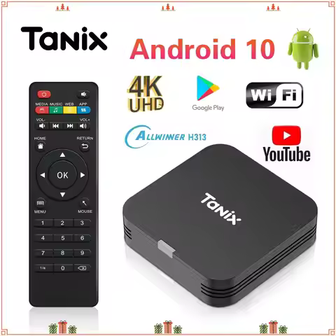 TANIX TX1 H313 Allwinner Quad Core Android 10.0 4K HDR Wifi Smart TV Box Media Player