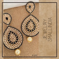 {**ส่งฟรี**} SMALL INDIA ✨💠 Copper Alloy Gold Plated Earrings For Women ต่างหู ✨💠 Women Jewelry