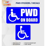 PWD ON BOARD STICKER / DECALS (WATERPROOF, MATTE LAMINATED)