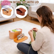 Oval Wool Holder Elliptical Yarn Bowl Wooden Knitting Bowl Yarn Holder for Crochet and Knitting Proj