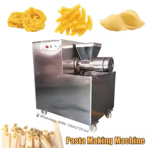 Italy Macaroni Pasta Extruder Machine Ditalini Pasta Making Machine Automatic Commercial Rigatoni Pe