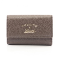 【二手】Gucci GUCCI 鑰匙包 Swing 6環 354499 灰褐色皮革6環鑰匙包 女士二手 A