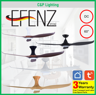 Efenz Tiffany 603 60" Smart Wifi Designer DC Ceiling Fan with Tri-Color LED Light and Remote