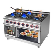 Commercial Catering Equipment High Quality 6 Burner Gas Stove 700 Series 6-Burner Gas Cooking Range 