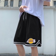 M-7XL Men Shorts Men's Clothing Short Pants Seluar Pendek Lelaki Print Black Boy Drawstring Shorts B
