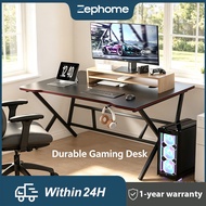 【Zephome】100/120/140CM Meja Gaming Carbon Anti-Scratch Gaming Desk Study Table Meja PC