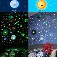 Three Color Star Luminous Decorative Wall Stickers Living Room Decoration Bedroom A2m4