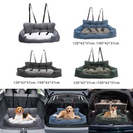 Dogs Booster Seat พร้อมฝาครอบที่ถอดออกได้พร้อมสายรัดนิรภัย SUV Truck Carrier Bed Dog เบาะหลังสำหรับสุนัขขนาดกลางขนาดเล็ก