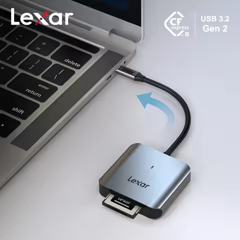 Original Lexar Memory Card Reader USB 3.2 Type-C CFexpress Type-B Card Reader 10Gbps Transfer Speed 