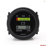 Digital  Lcd Hour Meter with led battery indicator Gauge 12V 24V 36V 48V 72V