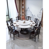 Round Table New Round Large Turntable 1.8m Solid Wood 12 People Combination Board Dining Table Chair