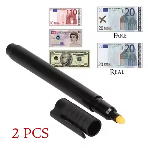 2pcs Money Checker Tester Pen Portable Mini Ink Currency Detector Lightweight Banknotes Tester Pen G