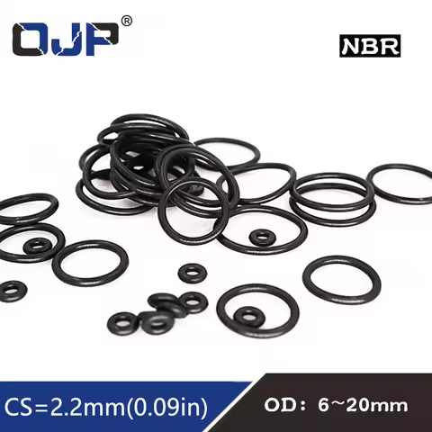Rubber Ring NBR Sealing O-Ring CS2.2mm Thickness OD6/7/8/9/10/11/12/13/14/15/16/17/18mm O Ring Seal 