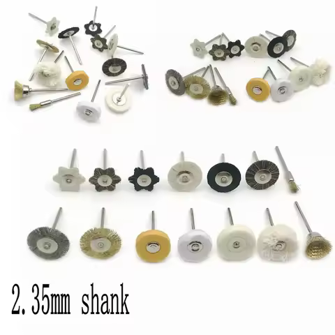 1Pc Dental Lab Polishing Brush Wheel Polishing Grinder Brush for Rotary Tools 2.35mm Dental Accessor