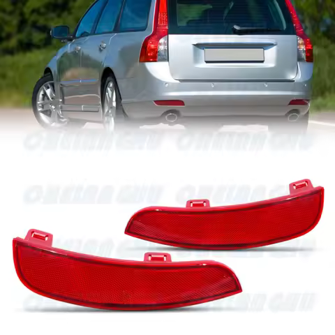 Volvo S40/V50 Reflector For Volvo S40/V50 2008 2009 2010 2011 2012 2013 2014 2015 1 Pair Rear Bumper