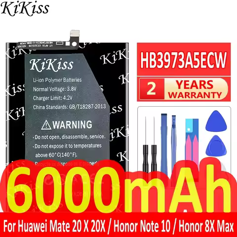 6000mAh KiKiss Battery HB3973A5ECW HB4073A5ECW For Huawei Mate 20X (Not for Huawei Mate 20 X 5G) for