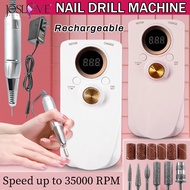 JOSLOVE 35000RPM Nail Drill Machine Set Sale USB Charging Polisher with 6 Grinding Heads Nail Grinder For Nails Nails Set Kit Complete