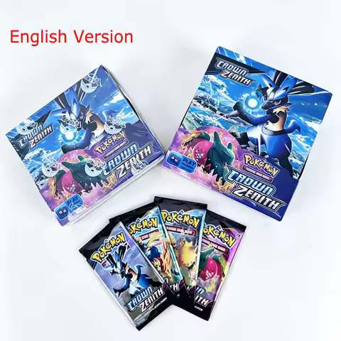 360Pcs Pokemon Crown Zenith English Booster Battle Transaction Card Trading Cards Game Collection Ca