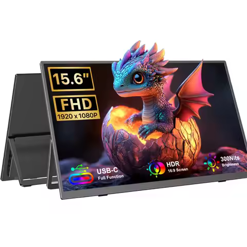 UPERFECT 15.6 inch Touch Portable Monitor FHD 100% sRGB 60Hz HDR HDMI USB-C Travel Screen External D