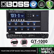 Boss GT-1000 Guitar Multi Effects USB Pedal Basic Package with Amplifier Modeling (GT1000)